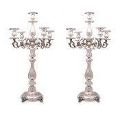 Gebruder Friedlander 750 Fine Silver Candelabra, Germany circa 1870-80