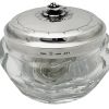 Georg Jensen Silver and Baccarat Crystal Condiment Pot # 486