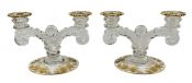 Gold Chantilly Cambridge Glass Co. Candelabra