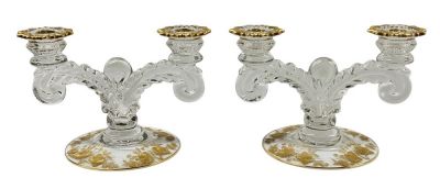 Gold Chantilly Cambridge Glass Co. Candelabra