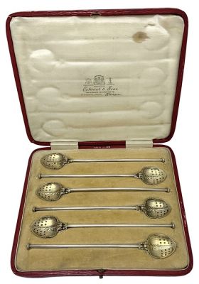 Gorham Sterling Silver Ice Tea Spoons / Straws, English Import Marks 1907
