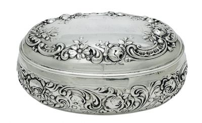 Gorham Sterling Silver Jewellery Box, Dated 1899