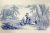 J. Clementson Blue & White Rustic Scenery Platter, English, circa 1840s