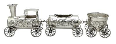 Vintage Havdalah Sterling Silver Locomotive Train