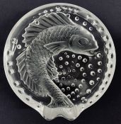 Lalique France Koi Fish Cigar Ashtray