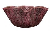 Loetz Rosa Silber Craquele Glass Bowl