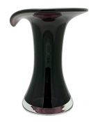 Mid-Century Modern Jack in the Pulpit Amethyst Glass Vase