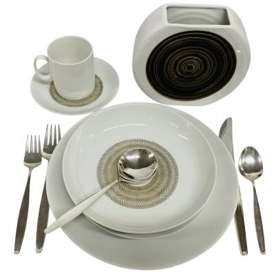 Mid-Century Modern Jean Luce Roulette Dinnerware Set