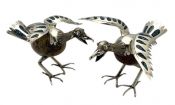 Mid-Century Modern Sterling Silver Birds, Taxco Mexico