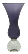 Mid Century Modern Swedish Purple Glass Vase 