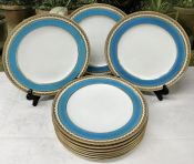 Minton Blue Ground Dinner Plates, circa 1872/3