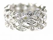 Modern Diamond Openwork Eternity 14kt Band