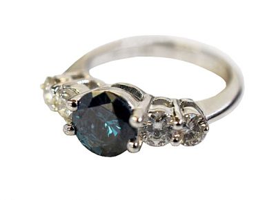 Modern 1.33ct Irradiated Diamond 14kt Ring