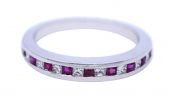 Modern .26ct Ruby 18kt Band