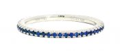 Modern .31ct Sapphire 18kt Eternity Band