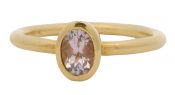 Modern .51ct Amethyst 18kt Ring