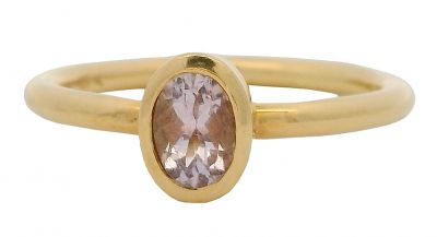 Modern .51ct Amethyst 18kt Ring