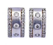 Modern .75ct Diamond 14kt Earrings