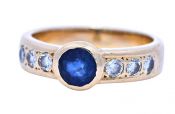 Modern .88ct Sapphire 14kt Ring