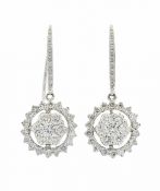 Modern 1.52ct Diamond 18kt Earrings