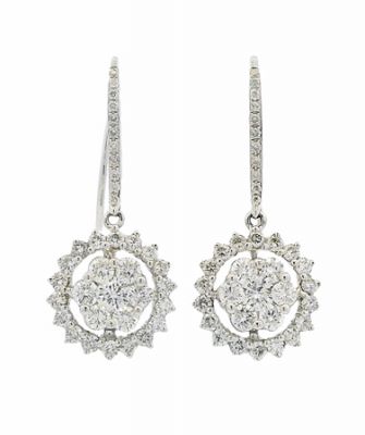 Modern 1.52ct Diamond 18kt Earrings