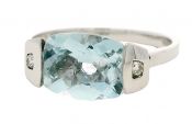 Modern 1.91ct Aquamarine 14kt Ring