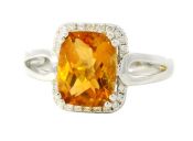 Modern 2.0ct Citrine 14kt Ring