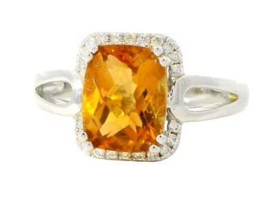Modern 2.0ct Citrine 14kt Ring