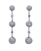 Modern 1.28ct Diamond 18kt Earrings