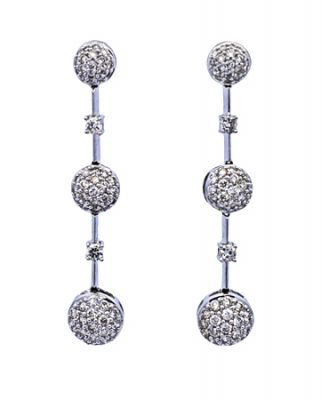 Modern 1.28ct Diamond 18kt Earrings