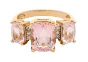 Modern 4.18ct Morganite 14kt Ring