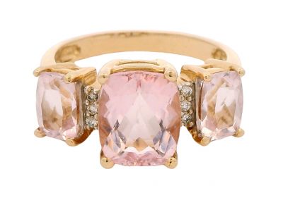 Modern 4.18ct Morganite 14kt Ring