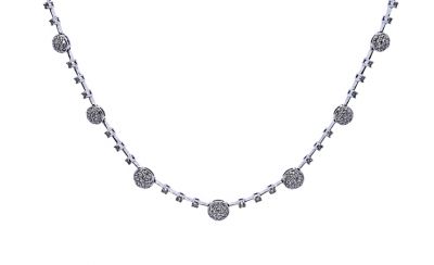 Modern 4.20ct Diamond 18kt Necklace