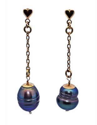 Modern Baroque Pearl 14kt Earrings