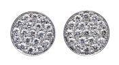 Modern Circular Diamond 14kt Earrings