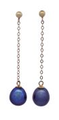 Modern Freshwater Pearl 10kt Drop Earrings