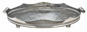 Monumental Silver Plate Gallery Tray