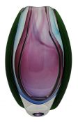Murano Sommerso Art Glass Vase