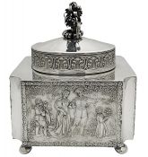 Neresheimer Hanau Silver Tea Caddy With Edinburgh Import Date 1934