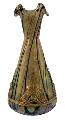 Pallme-Konig Art Nouveau Art Glass Vase, circa 1900