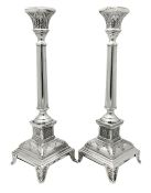 Polish 800 Fine Silver Sabbath Sticks, M. Rosenblatt, circa 1920-30