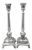 Polish 800 Fine Silver Sabbath Sticks, M. Rosenblatt, circa 1920-30