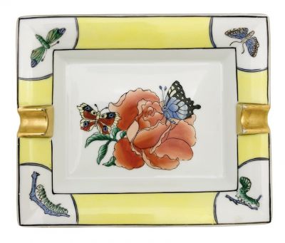 Porcelain Cigar Ashtray, Butterfly Design by Franca