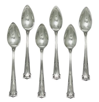 R. Wallace & Sons Dauphine Sterling Silver Grapefruit Spoons, Set of 6