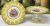Rare Yellow Ground Paragon Cabbage Rose Dessert Set, Signed A.J. Plant