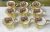 Rare Yellow Ground Paragon Cabbage Rose Dessert Set, Signed A.J. Plant