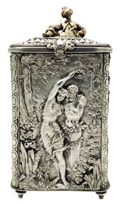Repousse Tea Caddy, France, Late 19th century