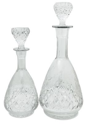 Rogaska Crystal Gallia Pattern Decanters