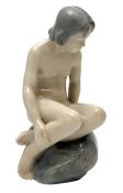 Royal Copenhagen Girl on Stone Figure # 4027