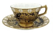 Royal Crown Derby Paradise Cobalt Blue Teacup & Saucer, Pattern A1290